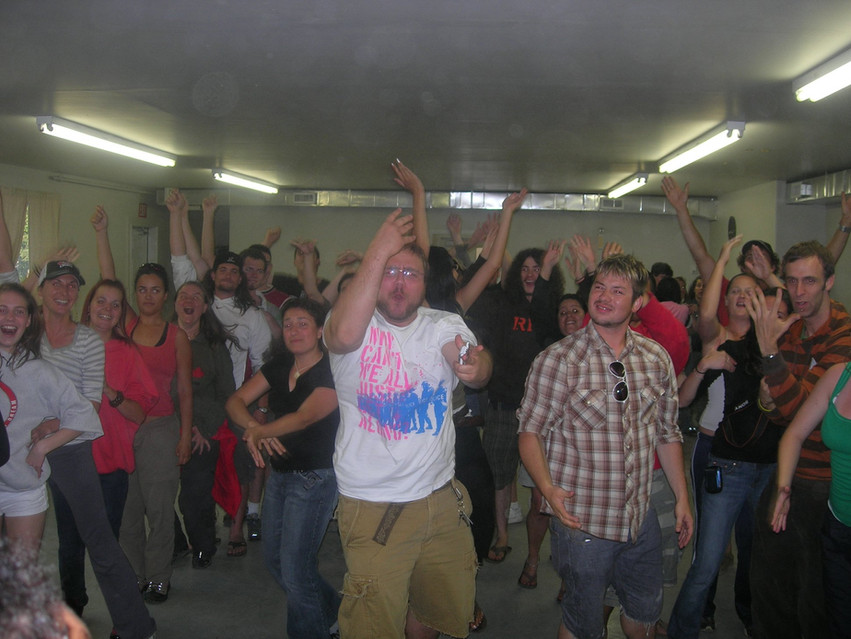 Young people celebrating together in a photo from the DYC/JSC memories archive